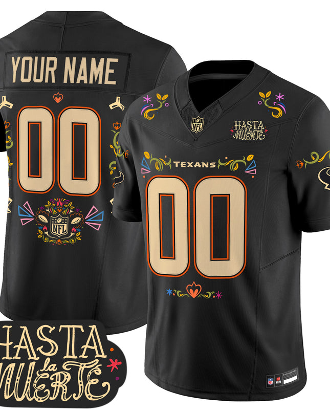 Houston Texans Mexico 'Hasta la Muerte Edition' Vapor Limited Custom Jersey - All Printed
