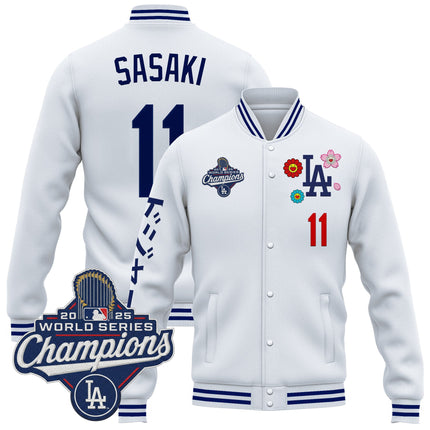 Men's Los Angeles Dodgers x Takashi Murakami Jacket - 2025 World Series Champions Patch - Printed
