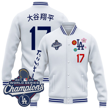 Men's Los Angeles Dodgers x Takashi Murakami Jacket - 2025 World Series Champions Patch - Printed