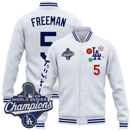 Men's Los Angeles Dodgers x Takashi Murakami Jacket - 2025 World Series Champions Patch - Printed
