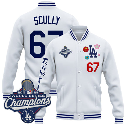 Men's Los Angeles Dodgers x Takashi Murakami Jacket - 2025 World Series Champions Patch - Printed