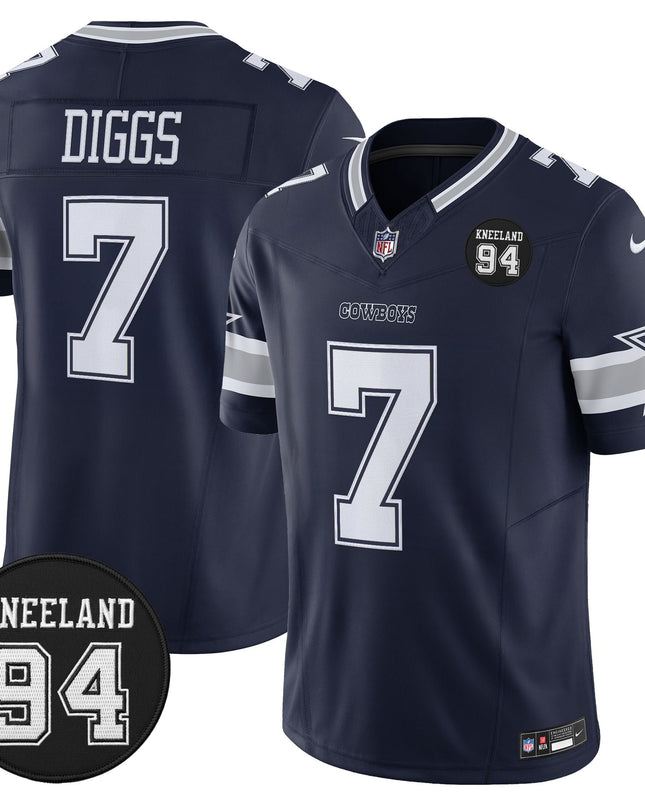Men's Dallas Cowboys #94 Marshawn Kneeland Memorial Patch Vapor Limited Jersey - All Stitched