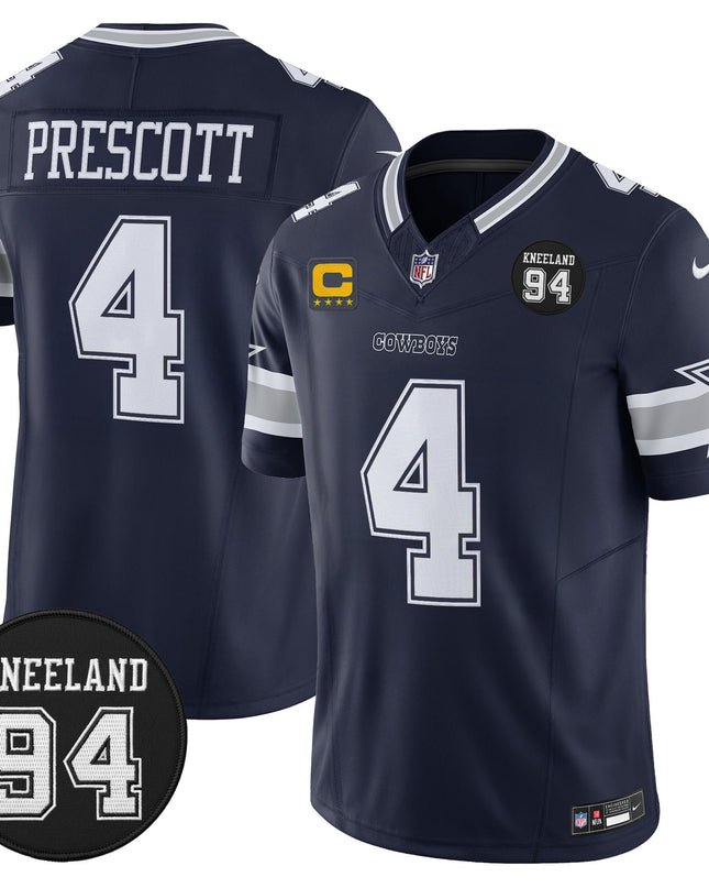 Men's Dallas Cowboys #94 Marshawn Kneeland Memorial Patch Vapor Limited Jersey - All Stitched