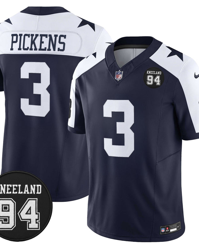 Men's Dallas Cowboys #94 Marshawn Kneeland Memorial Patch Vapor Limited Jersey - All Stitched