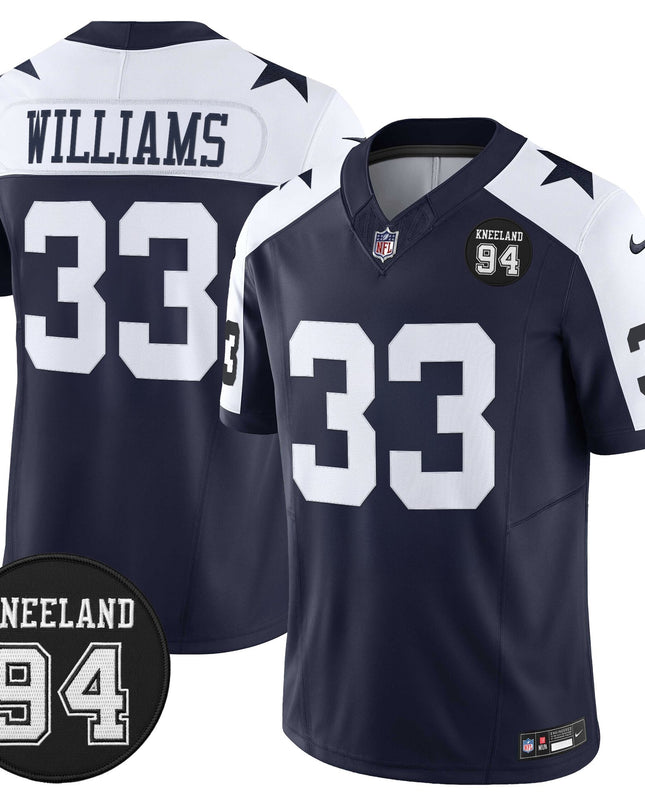 Men's Dallas Cowboys #94 Marshawn Kneeland Memorial Patch Vapor Limited Jersey - All Stitched