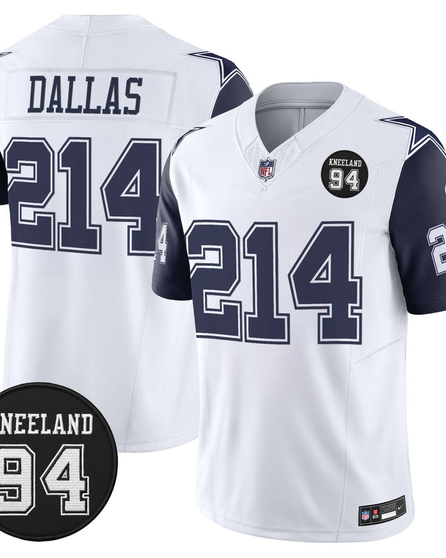 Men's Dallas Cowboys #94 Marshawn Kneeland Memorial Patch Vapor Limited Jersey - All Stitched