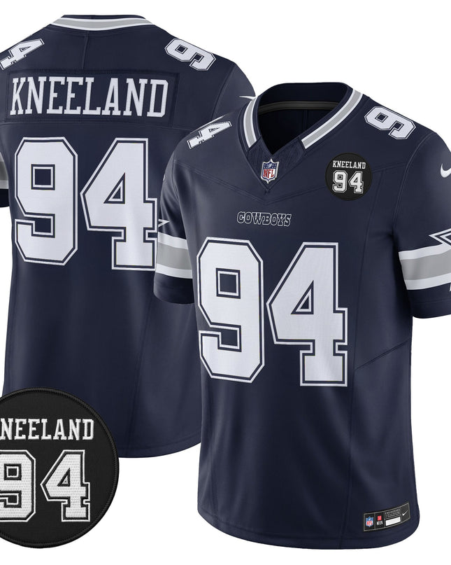 Men's Dallas Cowboys #94 Marshawn Kneeland Memorial Patch Vapor Limited Jersey - All Stitched
