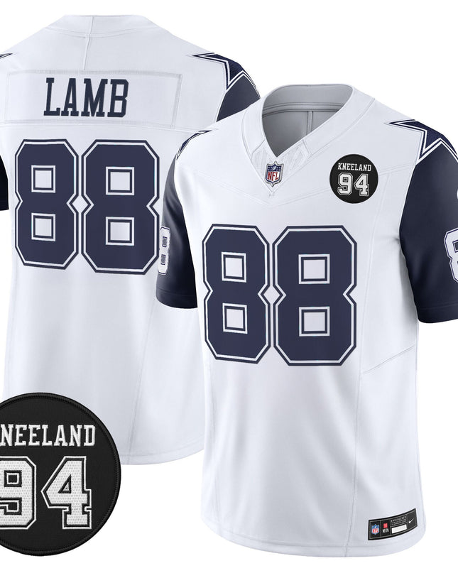 Men's Dallas Cowboys #94 Marshawn Kneeland Memorial Patch Vapor Limited Jersey - All Stitched