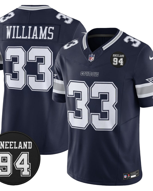Men's Dallas Cowboys #94 Marshawn Kneeland Memorial Patch Vapor Limited Jersey - All Stitched