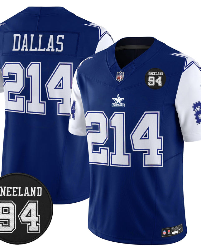 Men's Dallas Cowboys #94 Marshawn Kneeland Memorial Patch Vapor Limited Jersey - All Stitched