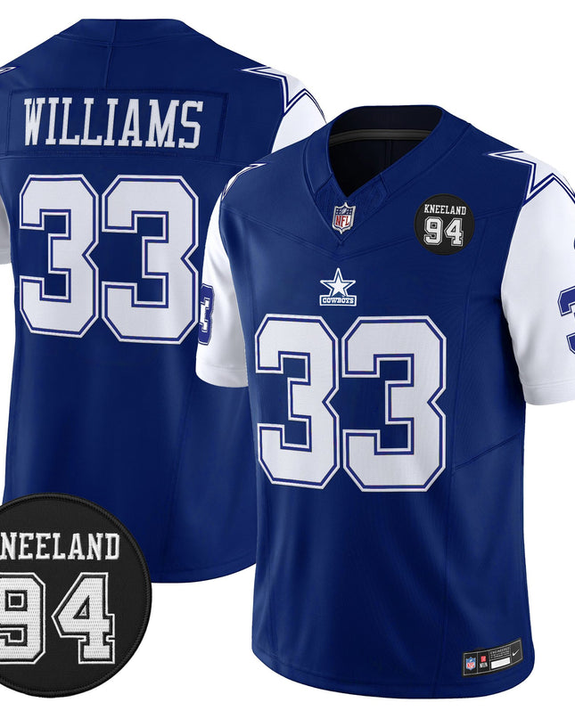 Men's Dallas Cowboys #94 Marshawn Kneeland Memorial Patch Vapor Limited Jersey - All Stitched