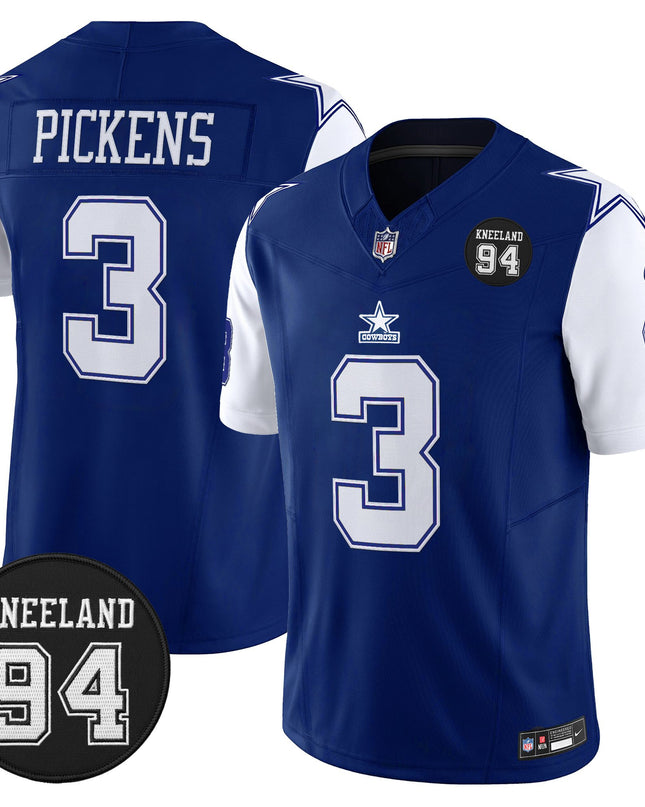 Men's Dallas Cowboys #94 Marshawn Kneeland Memorial Patch Vapor Limited Jersey - All Stitched