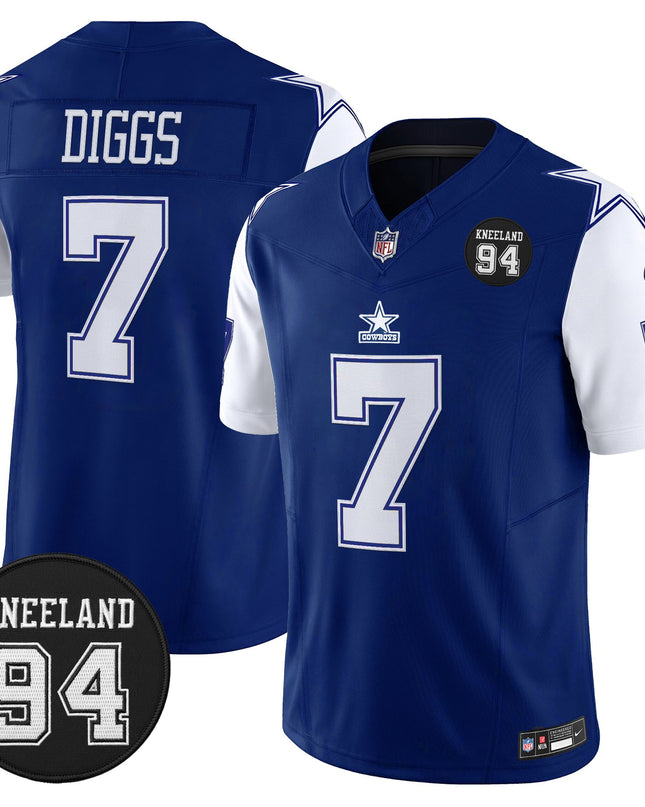 Men's Dallas Cowboys #94 Marshawn Kneeland Memorial Patch Vapor Limited Jersey - All Stitched