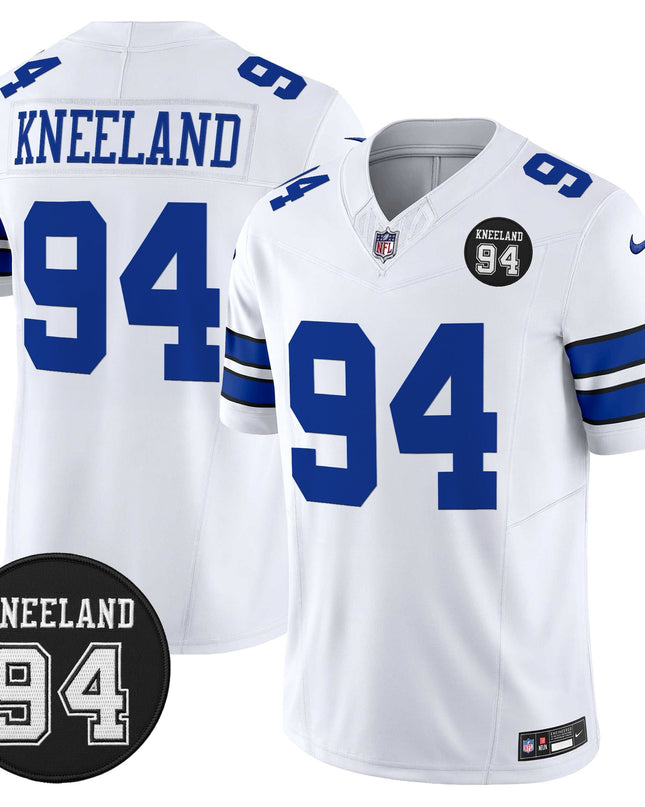 Men's Dallas Cowboys #94 Marshawn Kneeland Memorial Patch Vapor Limited Jersey - All Stitched