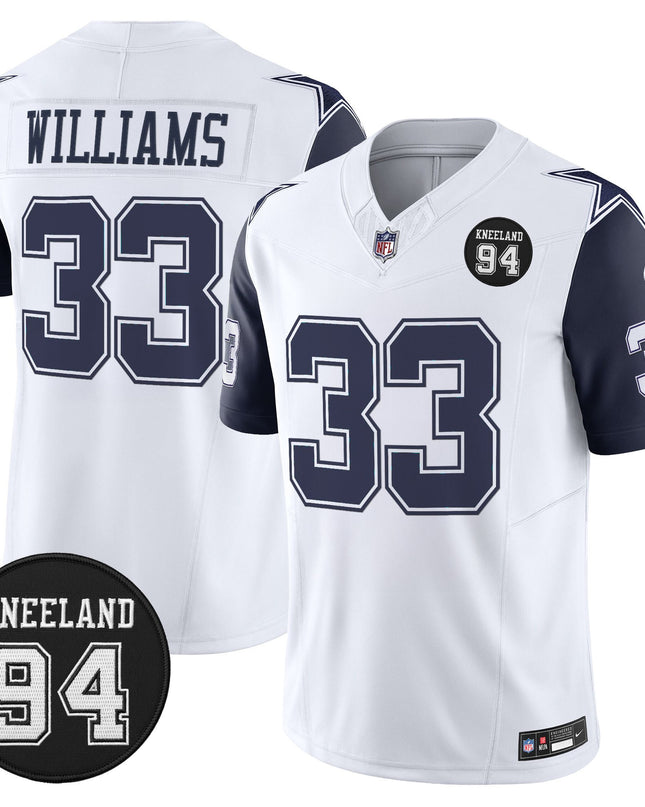 Men's Dallas Cowboys #94 Marshawn Kneeland Memorial Patch Vapor Limited Jersey - All Stitched