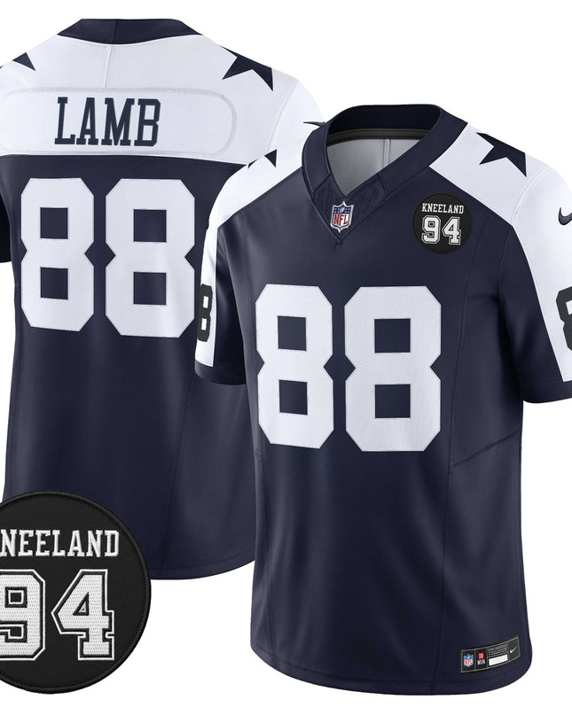 Men's Dallas Cowboys #94 Marshawn Kneeland Memorial Patch Vapor Limited Jersey - All Stitched