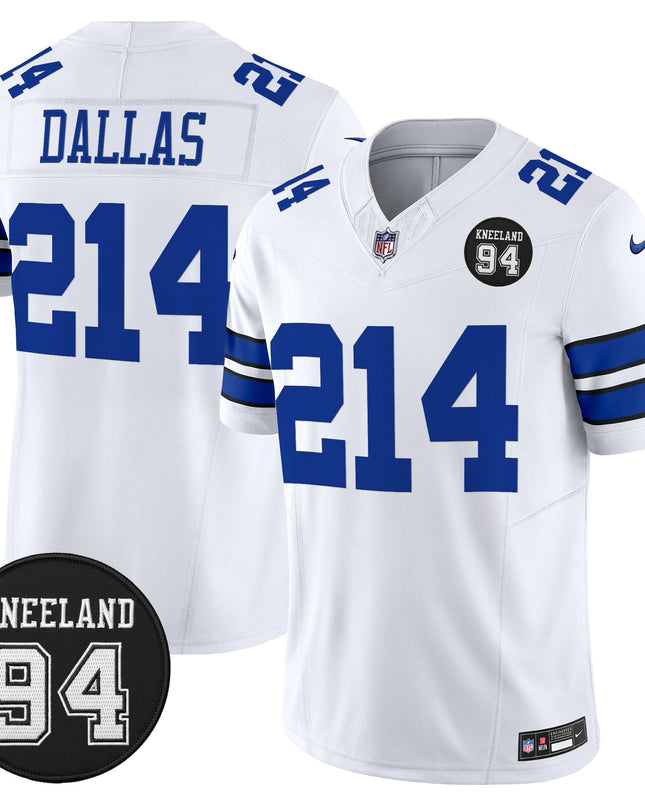 Men's Dallas Cowboys #94 Marshawn Kneeland Memorial Patch Vapor Limited Jersey - All Stitched