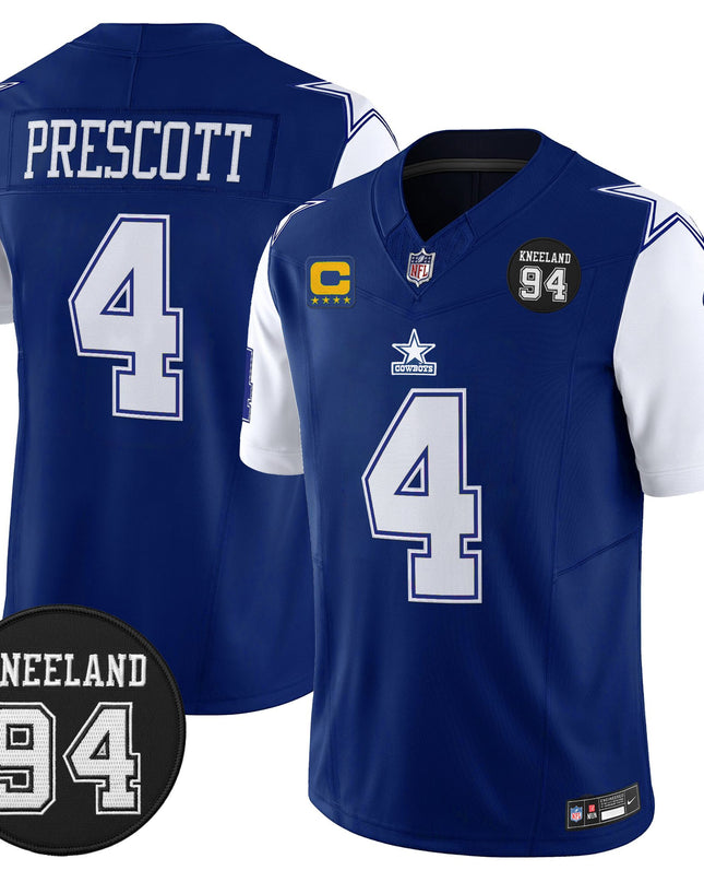 Men's Dallas Cowboys #94 Marshawn Kneeland Memorial Patch Vapor Limited Jersey - All Stitched