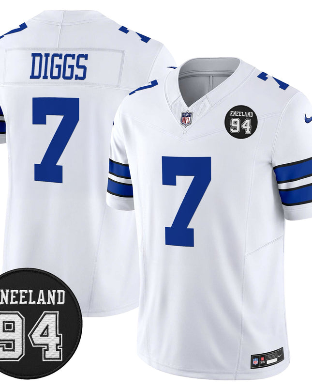 Men's Dallas Cowboys #94 Marshawn Kneeland Memorial Patch Vapor Limited Jersey - All Stitched