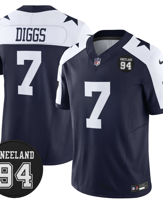 Men's Dallas Cowboys #94 Marshawn Kneeland Memorial Patch Vapor Limited Jersey - All Stitched