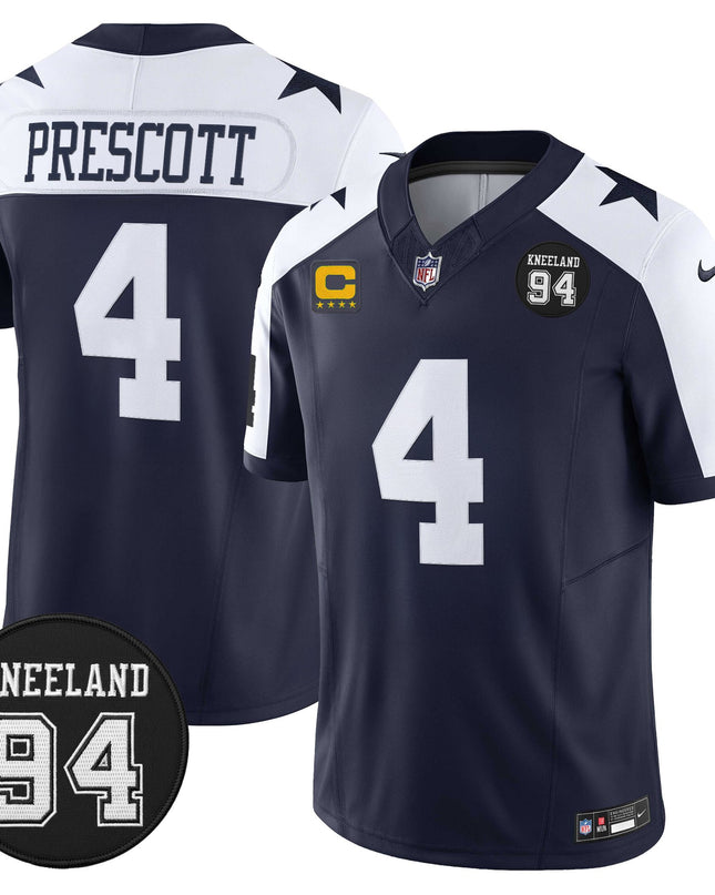 Men's Dallas Cowboys #94 Marshawn Kneeland Memorial Patch Vapor Limited Jersey - All Stitched