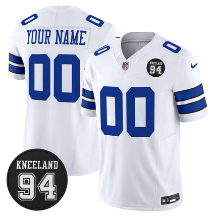 Dallas Cowboys #94 Marshawn Kneeland Memorial Patch Vapor Limited Custom Jersey - All Stitched