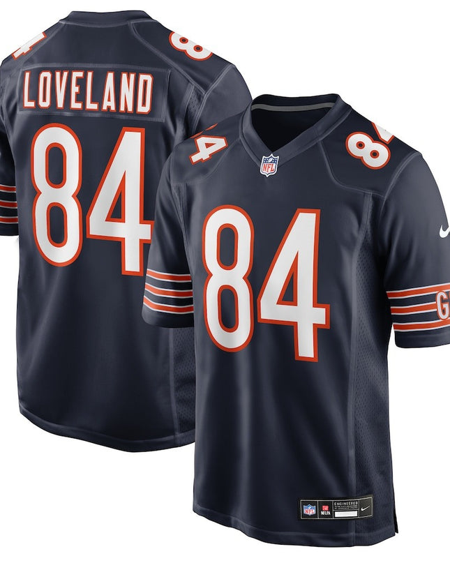 Colston Loveland Navy Chicago Bears Game Vapor Limited Jersey - All Stitched