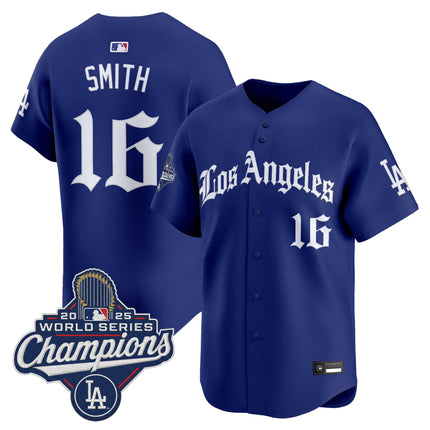 Men's Dodgers 2025 World Series Champions Vapor Premier Limited Jersey V2 - LA Gothic Edition - All Stitched