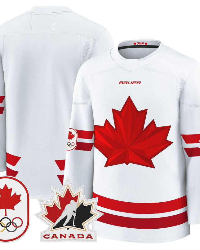 Men's 2026 Canada Olympic Premium Hockey Jersey - All Stitched