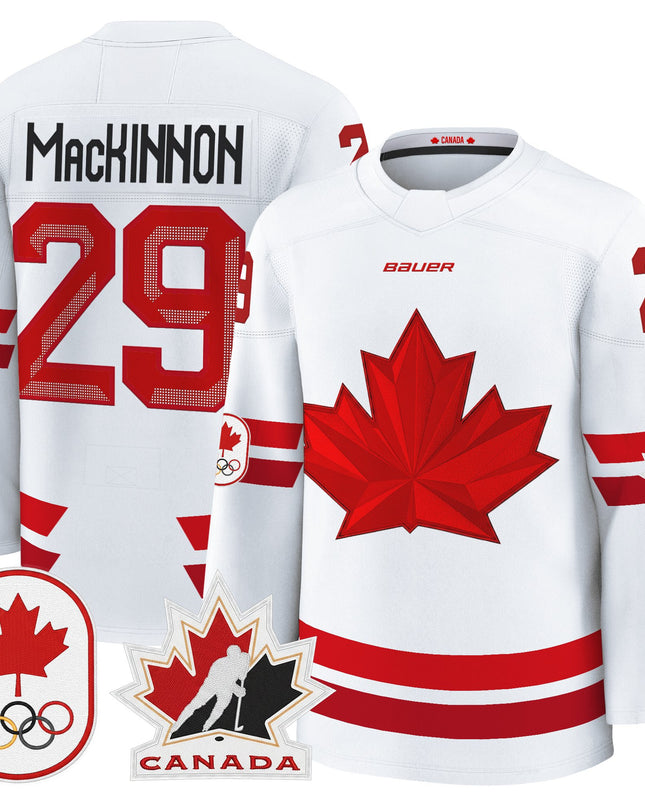 Men's 2026 Canada Olympic Premium Hockey Jersey - All Stitched