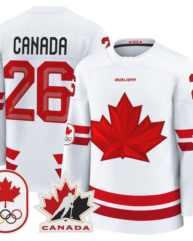 Men's 2026 Canada Olympic Premium Hockey Jersey - All Stitched