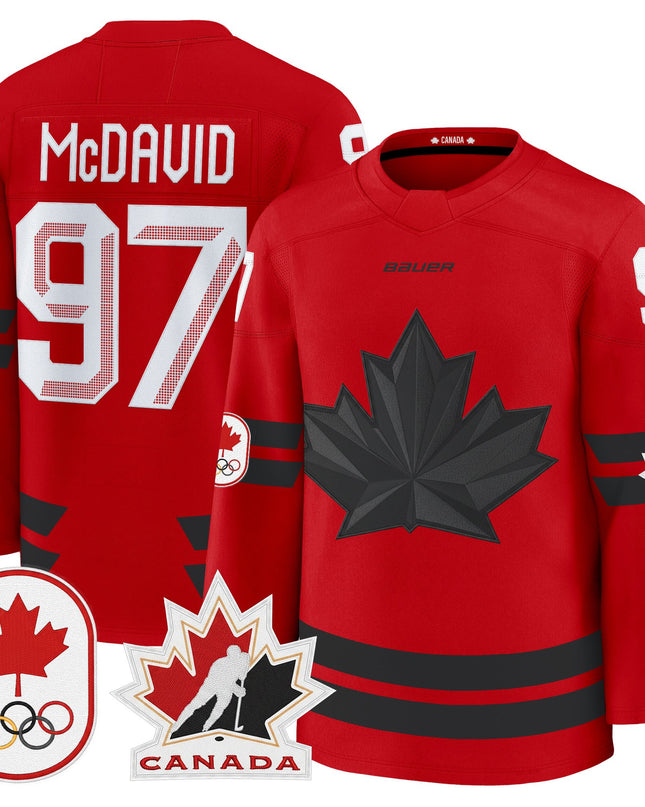 Men's 2026 Canada Olympic Premium Hockey Jersey - All Stitched