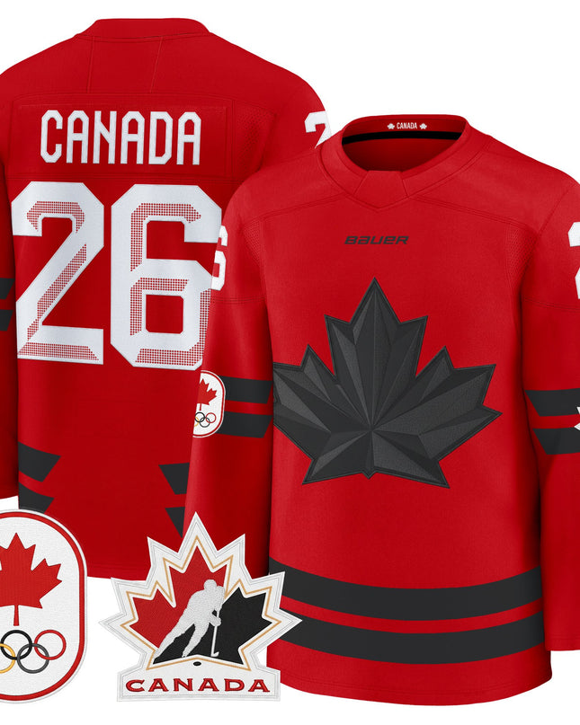 Men's 2026 Canada Olympic Premium Hockey Jersey - All Stitched