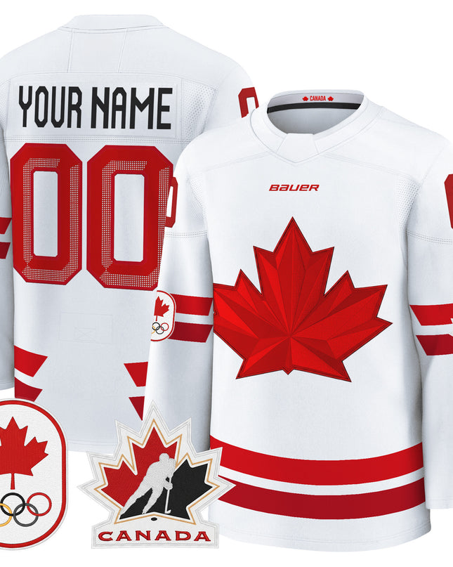 2026 Canada Olympic Premium Custom Hockey Jersey - All Stitched