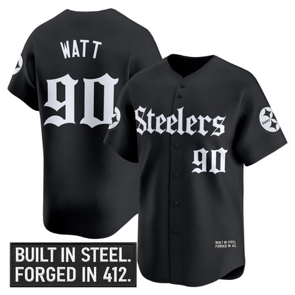 Men's Pittsburgh Steelers 'Gothic Steel City Edition' Vapor Baseball Jersey - All Stitched