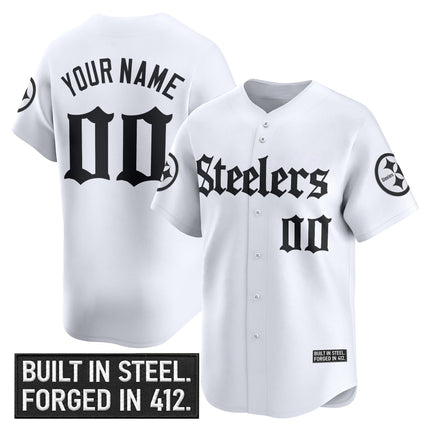Pittsburgh Steelers 'Gothic Steel City Edition' Vapor Baseball Custom Jersey - All Stitched