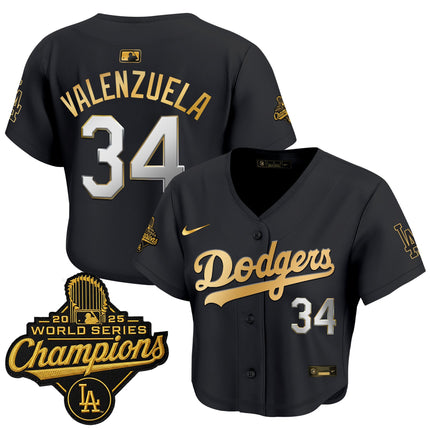 Women's Dodgers 2025 World Series Champions Crop Top Baseball Jersey - All Stitched