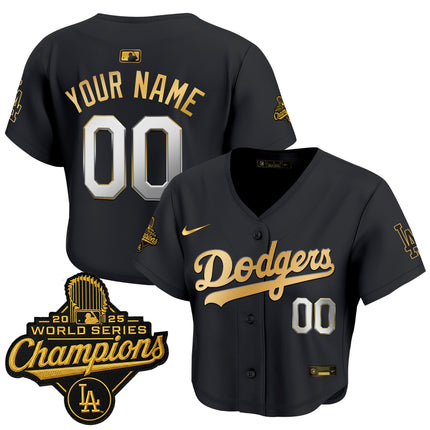 Dodgers 2025 World Series Champions Crop Top Baseball Custom Jersey - All Stitched