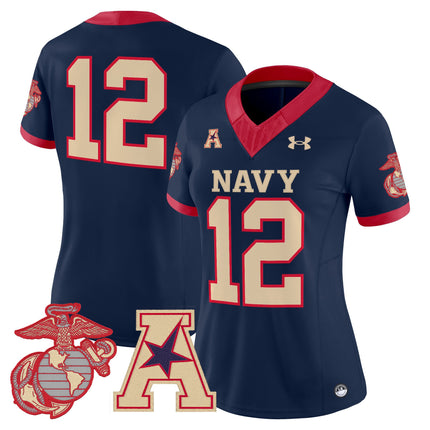 Women's Navy Midshipmen Vapor USMC Premier Jersey - All Stitched