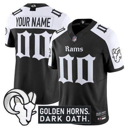 Los Angeles Rams 'Gothic Horns Reforged Edition' Vapor Limited Custom Jersey - All Stitched