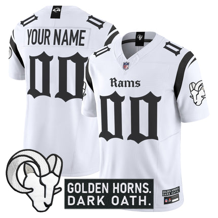 Los Angeles Rams 'Gothic Horns Reforged Edition' Vapor Limited Custom Jersey - All Stitched