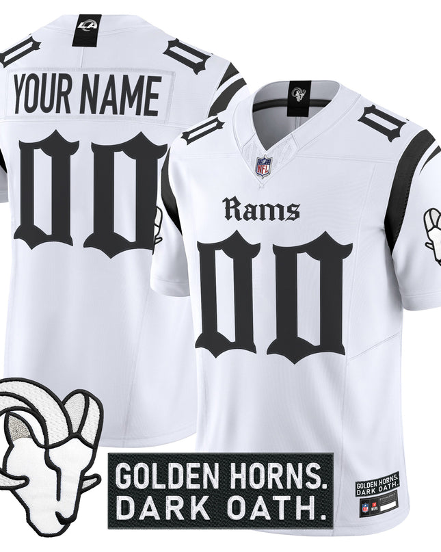 Los Angeles Rams 'Gothic Horns Reforged Edition' Vapor Limited Custom Jersey - All Stitched