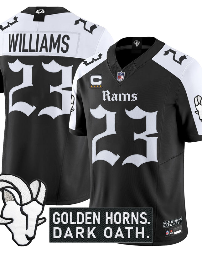 Men's Los Angeles Rams 'Gothic Horns Reforged Edition' Vapor Limited Jersey - All Stitched