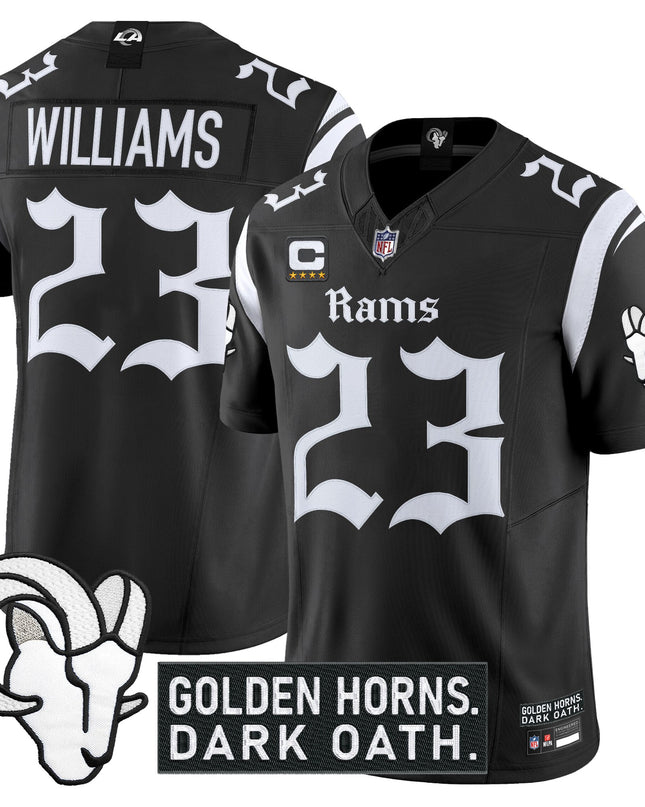 Men's Los Angeles Rams 'Gothic Horns Reforged Edition' Vapor Limited Jersey - All Stitched