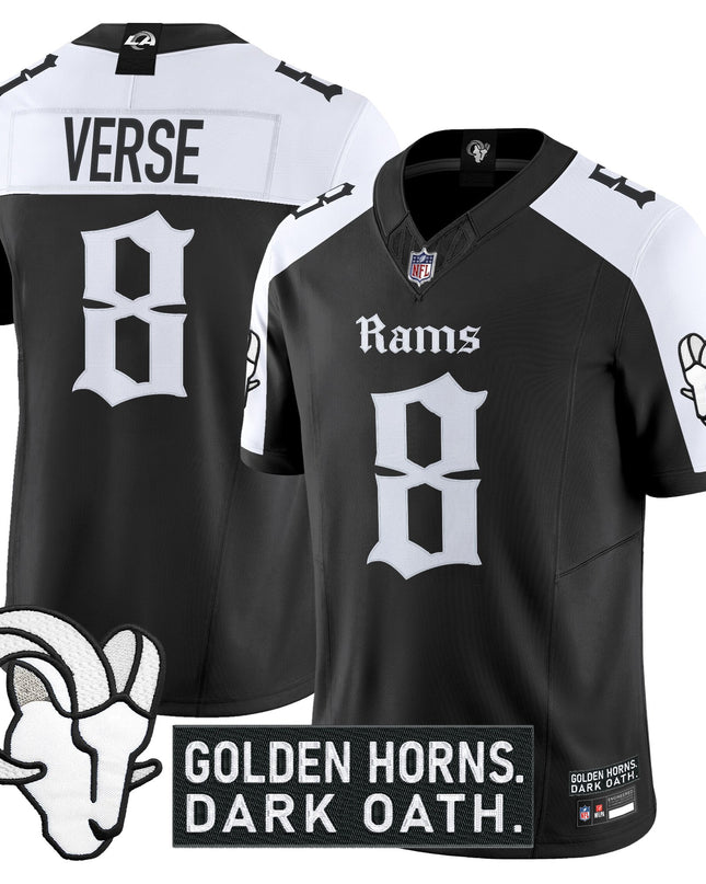 Men's Los Angeles Rams 'Gothic Horns Reforged Edition' Vapor Limited Jersey - All Stitched