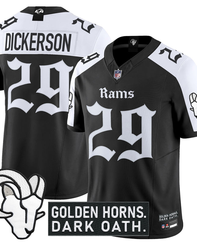 Men's Los Angeles Rams 'Gothic Horns Reforged Edition' Vapor Limited Jersey - All Stitched