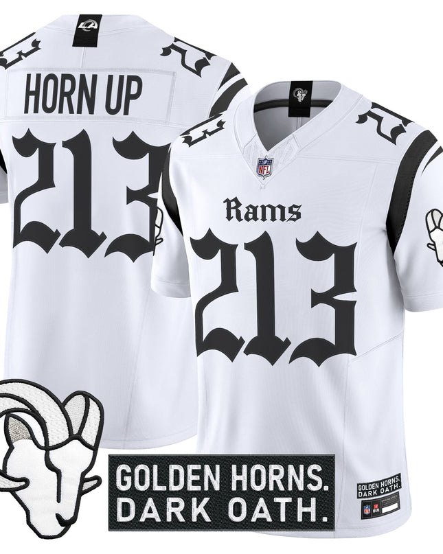 Men's Los Angeles Rams 'Gothic Horns Reforged Edition' Vapor Limited Jersey - All Stitched