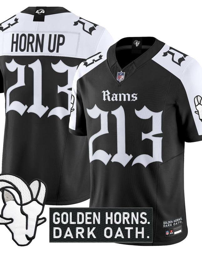 Men's Los Angeles Rams 'Gothic Horns Reforged Edition' Vapor Limited Jersey - All Stitched