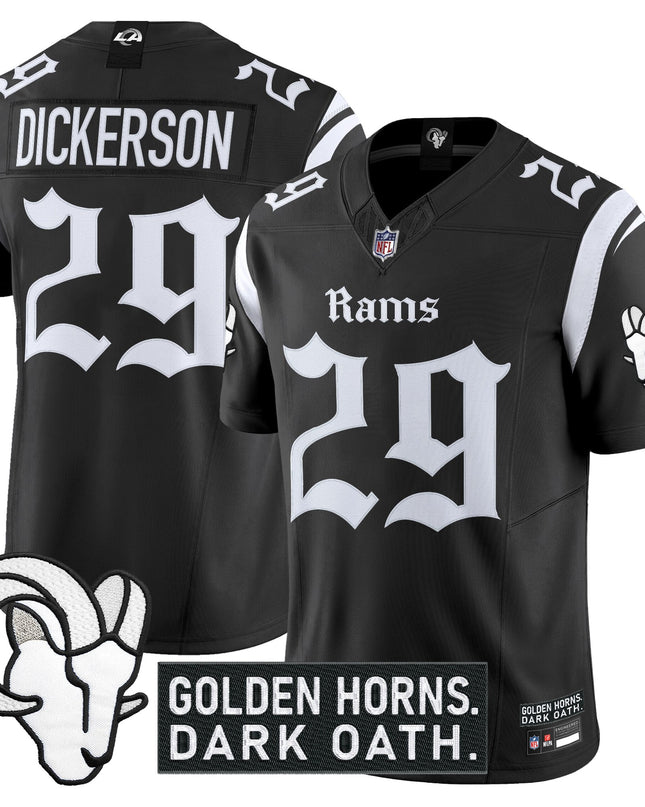 Men's Los Angeles Rams 'Gothic Horns Reforged Edition' Vapor Limited Jersey - All Stitched