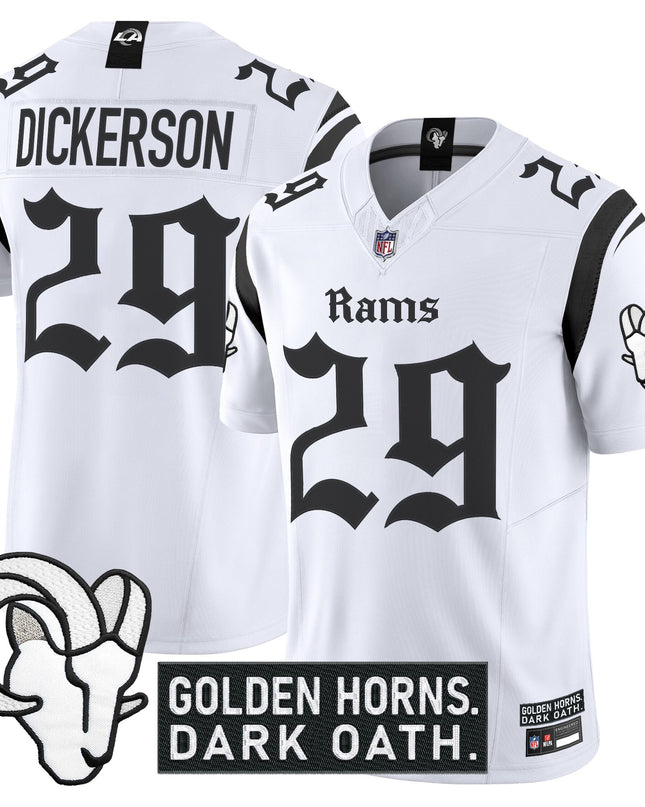 Men's Los Angeles Rams 'Gothic Horns Reforged Edition' Vapor Limited Jersey - All Stitched
